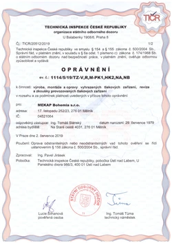 vyhrazen&aacute; tlakov&aacute; zař&iacute;zen&iacute;